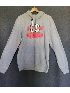 G-Star Raw Grey Pullover Hoodie Graphic Streetwear Urban M NWT
